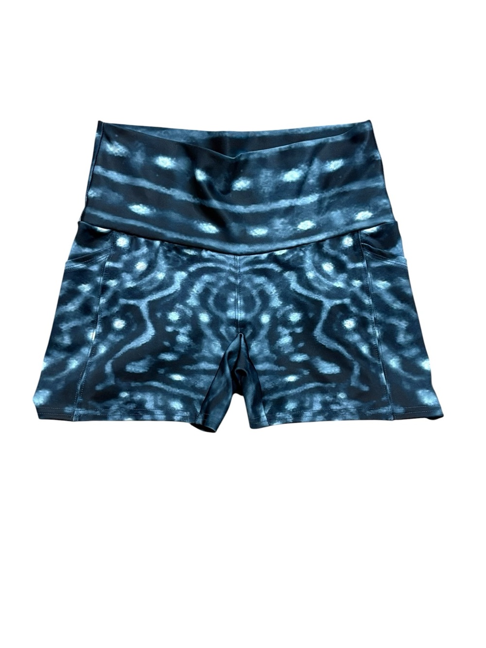 Waterlust Whale Shark Warrior 4" Shorts Blue Swim UPF 50 Size Medium